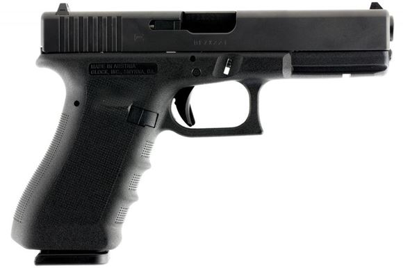 Picture of Glock 17 RTF2 GEN 3 Standard Safe Action Semi-Auto Pistol - 9mm, 4.48", Rough Textured Frame (RTF) Polymer, Black, 2x10rds, Fixed Sight