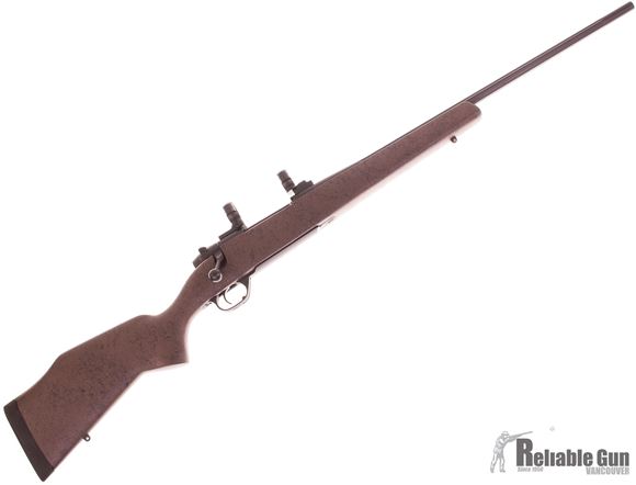 Picture of Used Weatherby Mark V Ultra lightweight Range-Certified Bolt Action Rifle - 308 Win, 22", Blackened Fluted Stainless Barrel, #1 Contour, 1-8", Monte Carlo Composite Stock, 4rds, Timney Trigger, Leupold Standard Bases, 30mm Rings, Excellent Condition