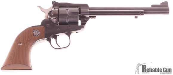 Picture of Used Ruger Single Six Single Action Revolver, .22 LR/ .22 Mag, Blued, 6 1/2" Barrel, Wood Grips, Original Box, Excellent Condition
