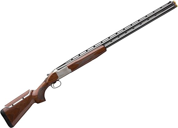 Picture of Browning Citori CX White Adjustable Over/Under Shotgun - 12Ga, 3", 28", Wide Vented Rib, Polished Blued, Silver Nitride Receiver, Gloss Grade II American Walnut Stock, Ivory Bead Front & Mid-Bead Sights, Invector-Plus Midas Extended (F,M,IC), Graco Aadju