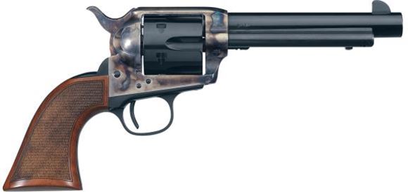 Picture of Uberti 1873 Cattleman El Patron Single Action Revolver, 45 Colt, 5-1/2", Blued/Case Hardened, Walnut Grip, 6rds