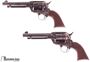 Picture of Used Pietta 1873 SAA Single Action Revolver Pair (Consecutive SN), 45 Colt, 5-1/2'' Barrels, Polished Blue Finished Barrel And Cylinder, Case Hardened Receiver, Checkered Wood Grips, Excellent Condition (Pair)