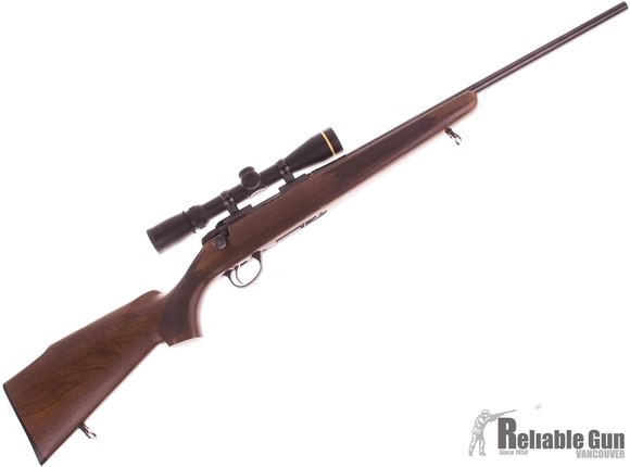 Picture of Used Sako Quad Hunter Bolt Action Rifle, 17 HMR/22LR, 2 Barrels, Walnut Stock, Leupold VX3 2.5-8x36 Scope, Wood Has Some Scratches, Good Condition