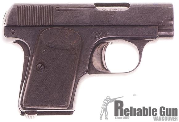 Picture of Used FN Belgium 1905 Vest Pocket Semi Auto Pistol, 25 Auto, 2'' Barrel, 1 Magazine, Good Condition