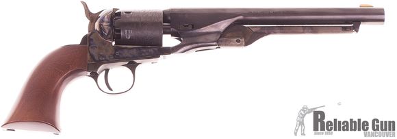Picture of Used Pietta 1861 Navy Single-Action 36 Cal Blackpowder, 8" Barrel, Case Hardened Steel Frame, With Powder Flask & Bullet Mold, Original Box, Excellent Condition