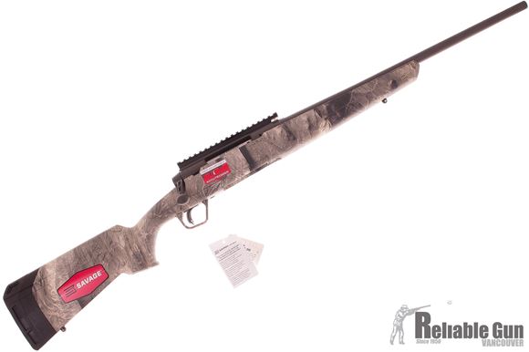 Picture of Used Savage Arms Axis II Overwatch, 243 Win, 20" PVD Coated Stainless Steel Barrel, Gun Smoke Grey Finish, Overwatch Camo Synthetic Sporter Stock, EGW One-piece Picatinny Rail, Adjustable Accutrigger, 4rds, Salesman Sample, New In Box Condition