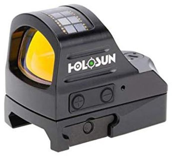 Picture of Holosun Reflex Sights - HS507C Green Micro Reflex Sight, Black, 2 MOA Green Dot; 32 MOA Circle, 10 DL & 2 NV Compatible, 7075 Aluminum Housing, Waterproof 1m, Solar Cell, CR2032, Up to 100,000 hrs
