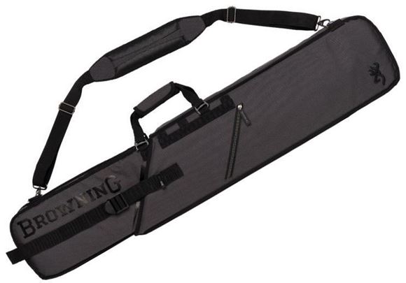 Picture of Browning Gun Cases, Slider Gun Cases - Max-Slider Shotgun Case, Grey & Black Water-Resistant Ripstop Fabric, Telescoping Design, Side Pockets, Padded Strap, Internal Foam Padding,  49" to 54" L x 4" D x 9" H