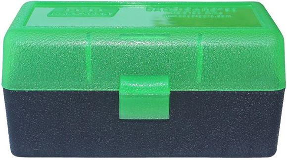 Picture of MTM Case-Gard R-50 Series Rifle Ammo Box - RSS-50, 50rds, Green/Black