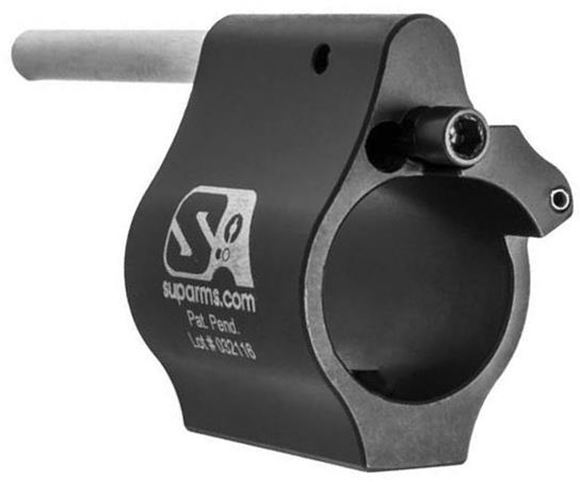 Picture of Superlative Arms, AR15 Parts - AR-15 Adjustable "Bleed Off" Gas Block, .625" Solid, Set Screw, Melonite Finish