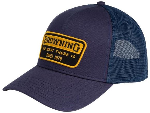 Picture of Browning Headwear - Adjustable Mesh Hat, Best Patch Design, Navy Blue