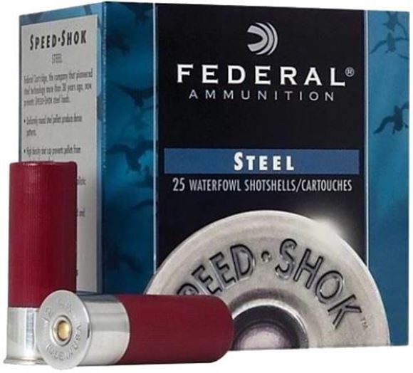 Picture of Federal Speed-Shok Waterfowl Load Shotgun Ammo - 12Ga, 3", 1-1/4oz, #1, Steel, 1400fps, 250rds Case