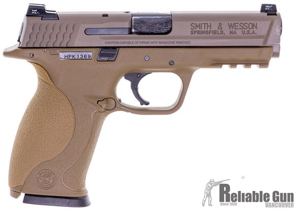 Picture of Used Smith & Wesson (S&W) M&P9 VTAC Viking Tactics Striker Fire Action Semi-Auto Pistol - 9mm, 4-1/4", Flat Dark Earth Polymer Frame & Flat Dark Earth Stainless Steel Slide, Polymer Grip, 3 Magazines, VTAC Warrior Sights, Good Condition