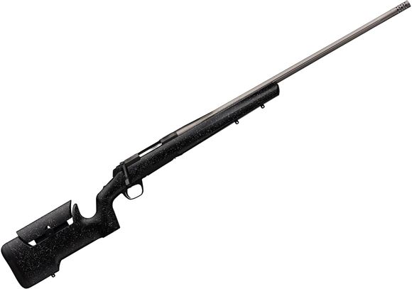Picture of Browning X-Bolt Max Long Range Bolt Action Rifle - 300 Win Mag, 26" Stainless Fluted Heavy Sporter Barrel, Composite Adjustable Stock, Black and Grey Splatter Texture, Muzzle Brake and Thread Protector, 3rds