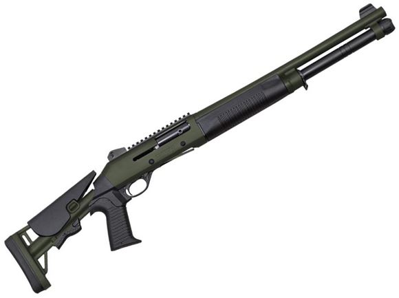 Picture of Canuck Operator Model Semi Auto Shotgun - 12ga, 3", 18.5", Canuck Operator Receiver Marking, OD Green Synthetic Telescoping Stock & Forend, Ghost Ring Sights w/ 1913 Rail, 5+1rds, Mobil Chokes