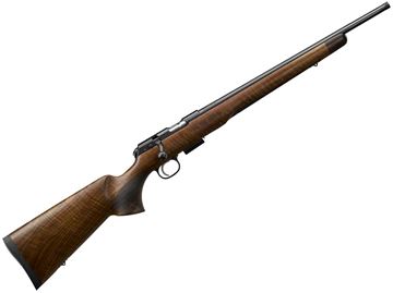Picture of CZ 457 Royal Rimfire Bolt Action Rifle - 22 LR, 16", Threaded, Cold Hammer Forged, Blued, Premium Checkered Walnut Stock, Adjustable Trigger, 5rds