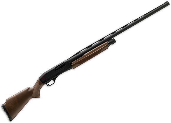 Picture of Winchester SXP Trap Compact Pump Action Shotgun - 12Ga, 3", 28", Vented Rib, Chrome Plated Chamber & Bore, Matte, Matte Black Aluminum Alloy Receiver, Satin Grade I Hardwood Stock w/Monte Carlo Comb, 13" LOP, White Mid Bead Front & Ivory Mid Bead Sights,