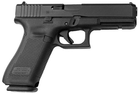 Picture of Glock 17 Gen5 AMGLO Safe Action Pistol - 9mm, 4.49" Marksman Barrel, nDLC Finish, 3x10rds, AmeriGlo Bold Sights, Front Serration