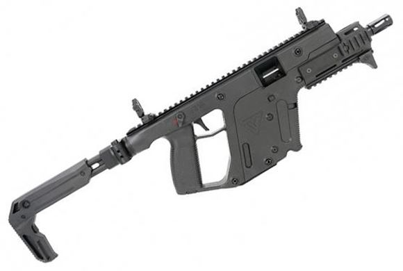 Picture of KRISS Vector SBR Enhanced Semi-Auto Carbine - 9mm, 6.5", 1:10", Threaded, Black, Ambidextrous Folding Stock, 10rds, Flip Up Front & Rear Sights, MK5 Modular Rail