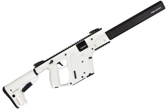 Picture of KRISS Vector Gen II CRB Enhanced Semi-Auto Carbine - 10mm Auto, 18.6", w/Square Enhanced Shroud, Alpine White, M4 Stock Adaptor w/Defiance M4 Stock, 10rds, Flip Up Front & Rear Sights