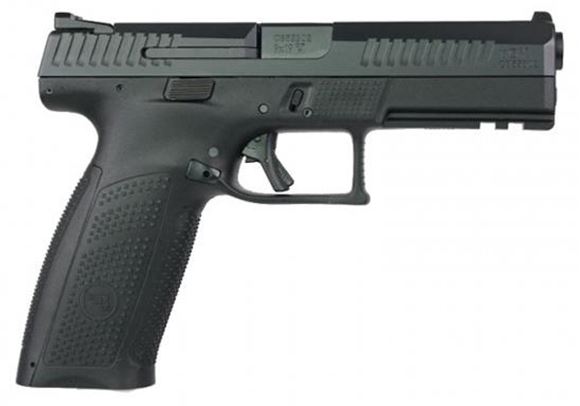 Picture of CZ P-10 F Semi-Auto Pistol - 9mm, 4.51", Striker Fired, Full Size Black Polymer Frame, 2x10rds, Interchangeable Backstraps, Ambidextrous Controls