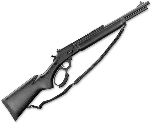 Picture of Marlin 1894 Dark Series Lever Action Rifle - 357 Mag/38 Special, 16.5", Paracord Loop Wrap, Paracord Sling, Parkerized Finish, XS Rail Lever w/ Ghost Ring, Black Stock w/ Webbing, Threaded Muzzle, 7rds