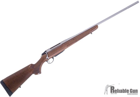 Picture of Pre Owned Unfired Tikka T3X Hunter Bolt Action Rifle - 7mm Rem Mag, 24-3/8", Fluted, Stainless, Matte Oiled Walnut Stock, 3rds, Like New