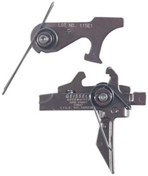 Picture of Geissele Automatics Triggers - Super Dynamic Enhanced (SD-E) Trigger, 2 Stage, 3.5lbs, Mil-Spec Pin Size, Flat Trigger Bow, AR10/AR15