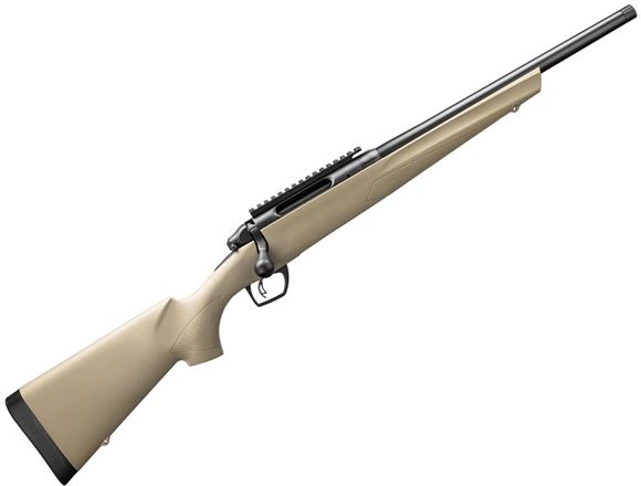 Picture of Remington Model 783 HBT Bolt Action Rifle - 450 Bushmaster, 16.5", Matte Black, Heavy Threaded Barrel, FDE Synthetic Stock, 3rds, CrossFire Adjustable Trigger, Pillar-Bedded, SuperCell Recoil Pad, With Picatinny Rail