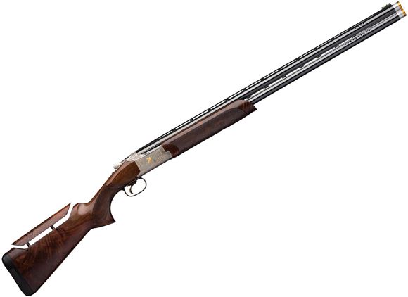 Picture of Browning Citori 725 Sporting Golden Clays Over/Under Shotgun - 12Ga, 2 3/4", 30", Vented Rib, Ported, Polished Blued, Gloss Oil Grade V/VI Black Walnut Stock, Golden Clays Accented Gold Engraving, Pro Fit Adjustable Comb, HiViz Pro-Comp Front & Ivory Mid