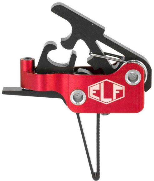 Picture of Elftmann Tactical Trigger Group, Assembly - 3 Gun, AR-15/AR-10 Drop In Trigger, Adjustable Pull, 2-3/4 to 4lbs, Red, Flat, Sealed Roller Bearing