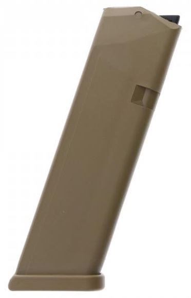 Picture of Glock Pistol Magazine - 9mm, Factory 10rds, Coyote, For 17, 34, 19x