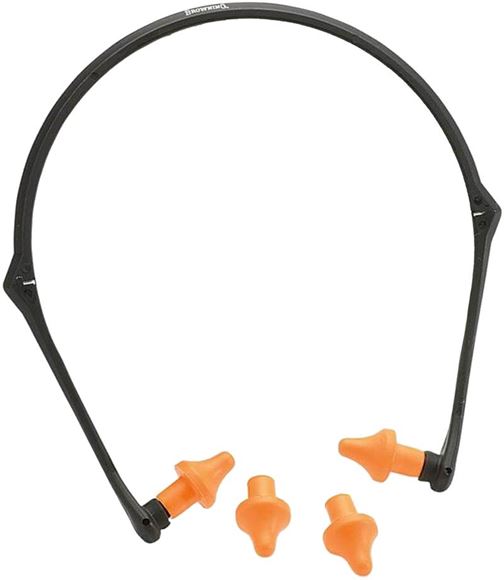 Picture of Browning Shooting Accessories, Eye & Ear Protection - Banded Ear Plugs, 22 dB, Orange & Black