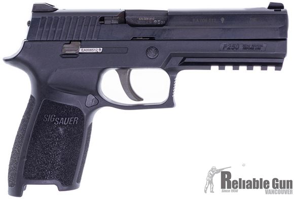 Picture of Used Sig Sauer P250 Full Size DAO 9mm Luger Semi Auto Pistol, 2 Mags, Original Box, Very Good Condition