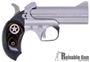 Picture of Used Bond Arms Ranger II Break Action Pistol w/Two Barrels- 45 LC/410, 4-1/4" Barrel, 357 Mag/38 Spec 4-1/4 Barrel, Satin Polish Stainless Steel, Black Hardwood Grips, Leather Holster, Good Condition