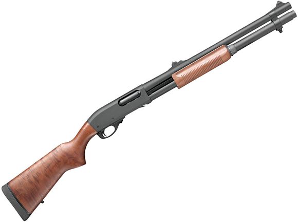 Picture of Remington 870 Police Pump Action Shotgun - 12Ga, 3", 20", Parkerized, Walnut Stock & Fore-End, 7rds, Fixed IC Choke, Rifle Sights