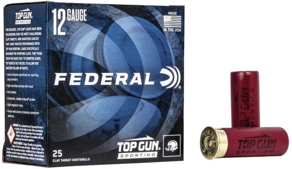 Picture of Federal Top Gun Target Load Shotgun Ammo - 12Ga, 2-3/4", MAX DE, 1oz, #7-1/2, 1330FPS, 250rds Case