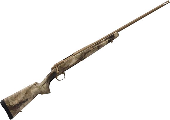 Picture of Browning X-Bolt Hell's Canyon Speed Bolt Action Rifle - 300 PRC, 26", Fluted Sporter Contour Barrel w/ Muzzle Brake, A-TACS AU Composite Stock, Burnt Bronze Cerakote, 3rds