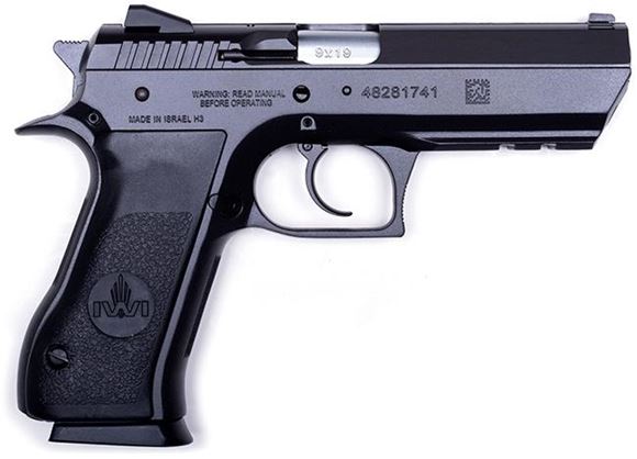 Picture of IWI Jericho 941 F DA/SA Semi Auto Pistol - 9mm, 4.5", Black, Steel Frame & Slide, Plastic Grips, 2x10rds, Combat Type White 3-Dot Fixed Sights