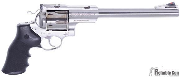 Picture of Used Ruger Super Redhawk Double Action Revolver, 44 Rem Mag, 9.5" Stainless Barrel, Hogue Grip, Fair Condition