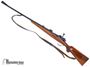 Picture of Used Sporterized Mauser Bolt Action Rifle, 6.5x54 MS, Double Set Trigger, 24" Blued Barrel, Iron Sights, Wood Stock, Weaver Bases, Good Condition