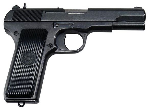 Picture of Romanian Surplus TT-33 Tokarev Single Action Semi-Auto Pistol - 7.62x25mm, 4.6", Blued, Plastic Grips, 8rds, Fixed Sights