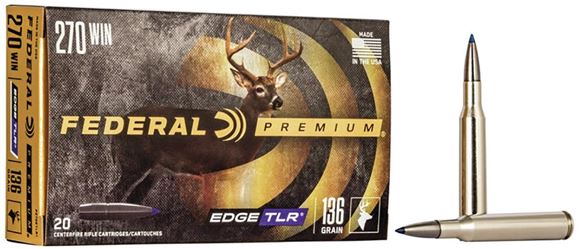 Picture of Federal Premium Edge TLR Rifle Ammo - 270 Win, 136Gr, Edge TLR, 20rds Box