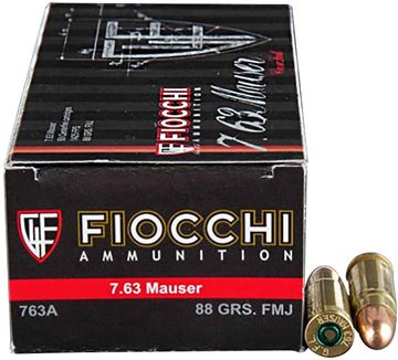 Picture of Fiocchi Pistol & Revolver Ammo - 7.63 Mauser, 88Gr, FMJ, 50rds Box