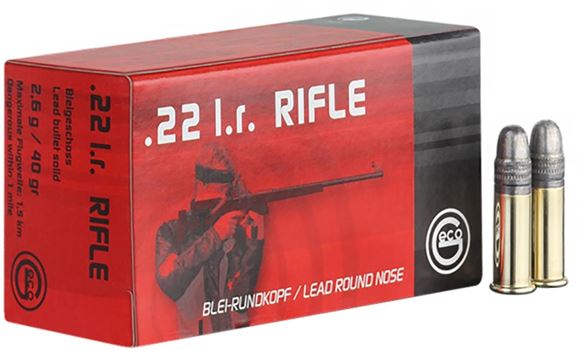 Picture of RWS Geco Line Rimfire Ammo - 22 LR, 40Gr, Solid Lead, Optimized for Bolt Action, 500rds Brick