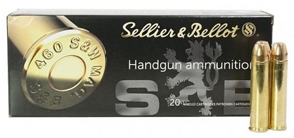 Sellier & Bellot Handgun Ammo - 460 S&W, 255Gr, JHP, 20rds Box