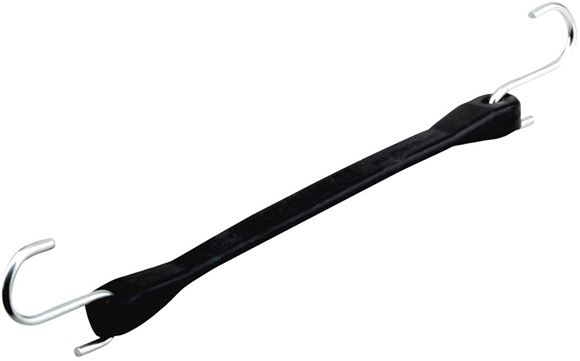 Picture of Snappi Hookers - 9" Black Rubber Bungee, Metal Hooks, Tarp Straps