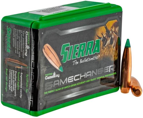 Picture of Sierra Rifle Bullets, GameKing Gamechanger - 6.5mm Caliber (.264"), 130Gr, TGK, 100ct Box