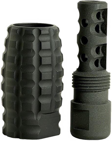 Picture of Timber Creek Outdoors Rifle Parts - 223 Muzzle Break Combo w/ Blast Can, 223, 1/2-28, Black