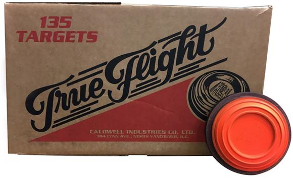 Picture of True Flight Clay Targets - Orange Dome, 135 Targets, (IN-STORE PICKUP ONLY FOR ONLINE ORDERS)